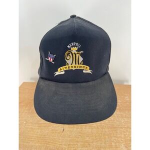 Vintage Memphis Riverkings CHL Snapback Hat Black Green Underbill KC Hockey Pin